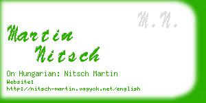 martin nitsch business card